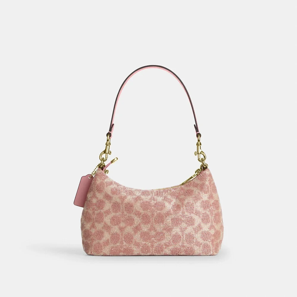 Coach Teri Shoulder Bag In Signature Beaded Satin NWT